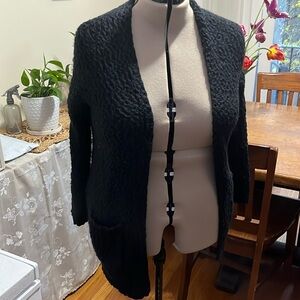 Fuzzy cardigan with pockets